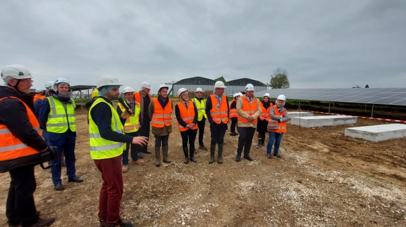 Ancienne base aérienne de Châteaudun : visite du chantier de la centrale solaire